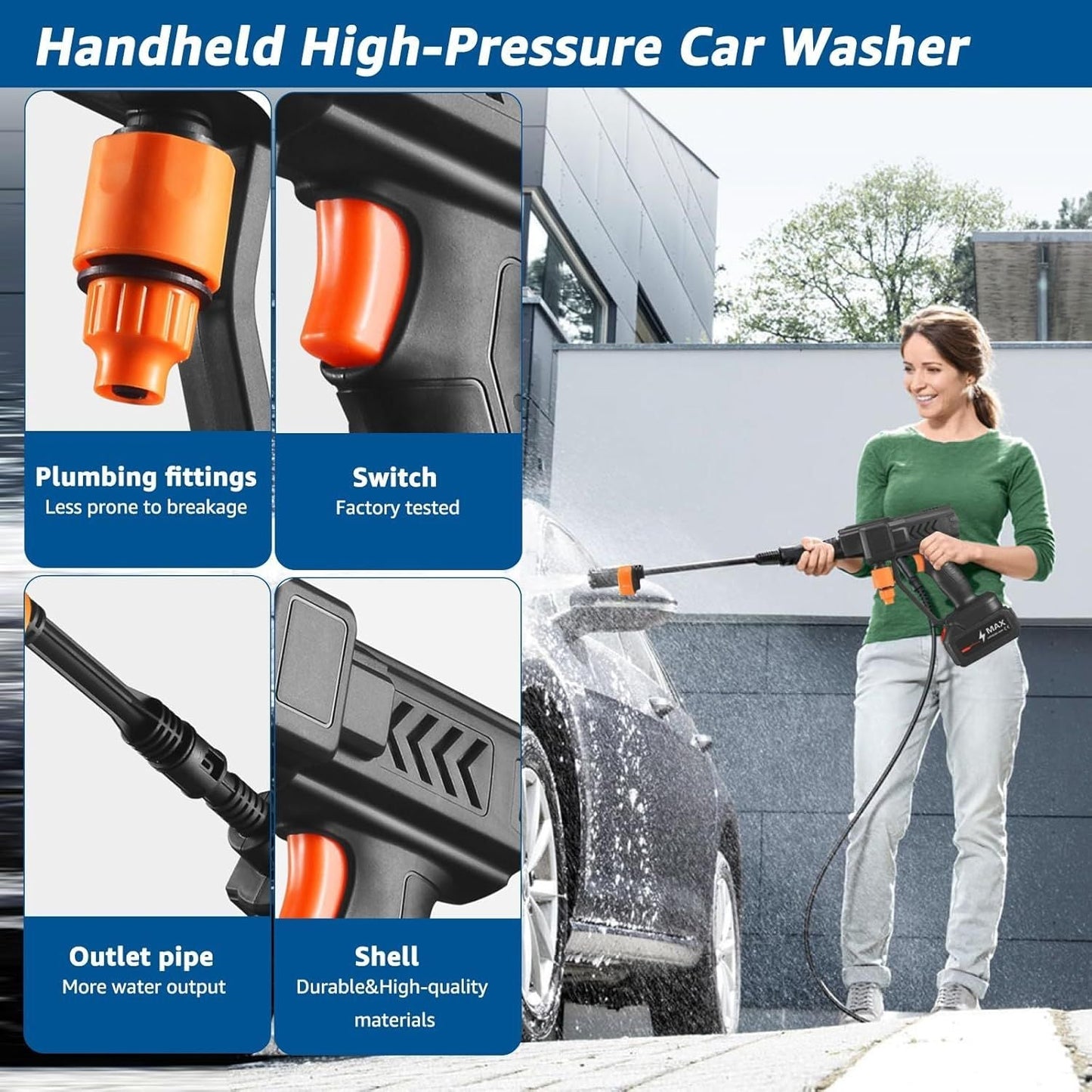 High Pressure Spray Gun for Car & Gardenمسدس رش عالي الضغط للسيارة والحديقة
