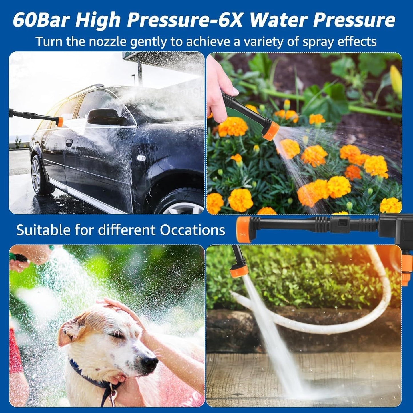 High Pressure Spray Gun for Car & Gardenمسدس رش عالي الضغط للسيارة والحديقة